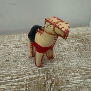 Vintage Stuffed Camel Figure, Folk Art., Hand Stitched, 5"